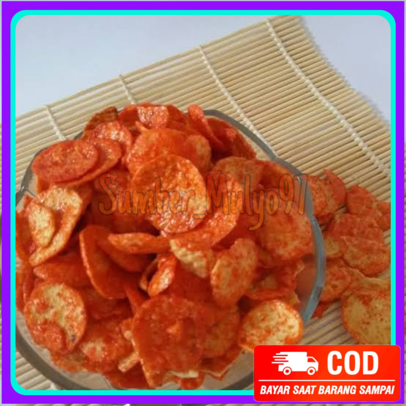 

1 Kg Opak Medan Pedas Manis Keripik Opak Singkong Mini Snack Camilan Cemilan Viral