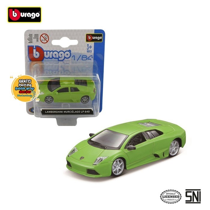 Bburago Lamborghini Murcielago LP 640 Skala 1:64 Hijau