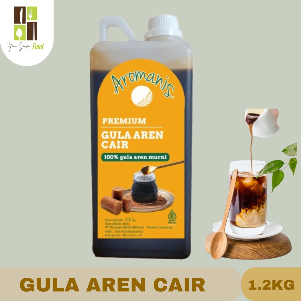 

Aromanis Gula Aren Cair / Gula Aren Premium / Gula Aren Murni / Syrup Kemasan 1.2 KG