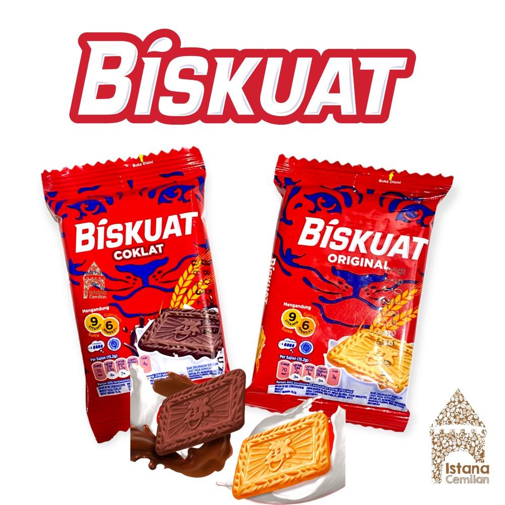 

ROTI BISKUAT RASA COKLAT DAN ORIGINAL 15 GRAM TERSEDIA HARGA 1 PRS ISI 20 BIJI