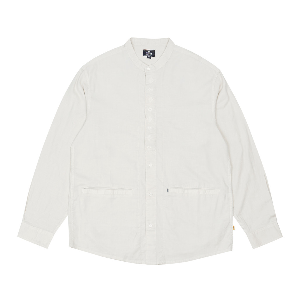 MGee Baju Koko Pria Putih Kemeja Koko Muslim Lengan Panjang Shirt Autus C064 Cream