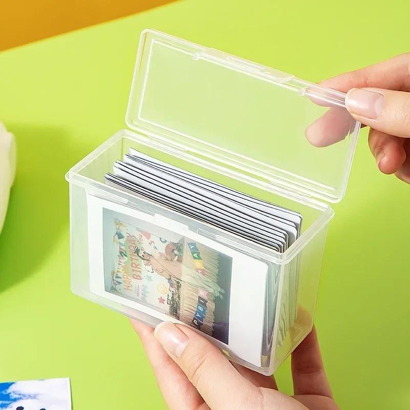 

1PCS Card Holder Transparent Idol Kpop Albumes Photo Storage Photocards Small Card Collection Organizer Box Case Container