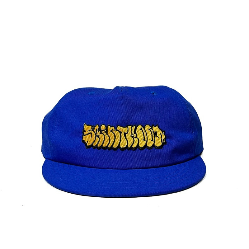 Topi 6 Panel Snap Back Biru - SAINTHOOD - Throw Up