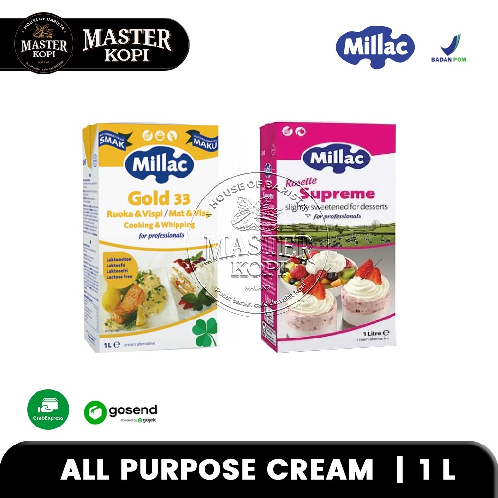 

Millac Whipping Cream Gluten Free 1 Liter (KHUSUS INSTANT)