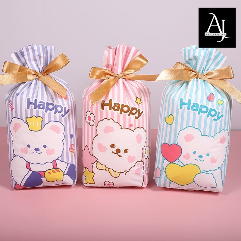 

[Pack] Plastik Goodiebag Tali Serut size L Besar Pita 23*34 cm M 15*23 cm S 12*17 cm Ulang Tahun Ultah Imlek Chinese New Year Natal Christmas Natal Paskah Easter Halloween