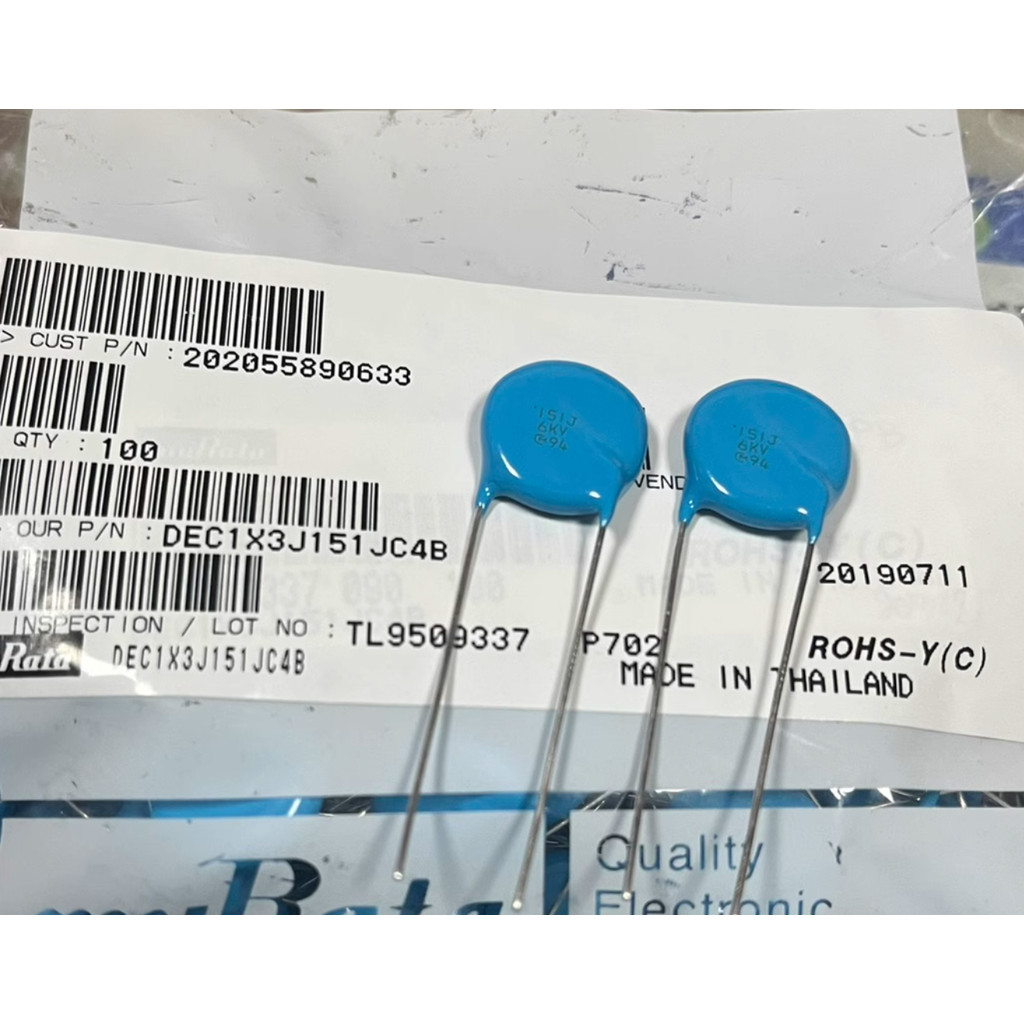 50PCS new 6.3KV 6KV 151J DEC1X3J151JC4B 150PF capacitance