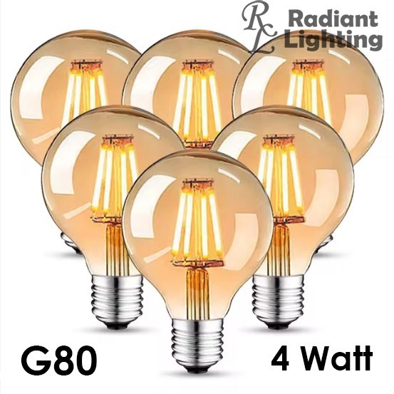 Lampu LED Filamen G80 Bohlam Edison Cafe Kafe 4 Watt