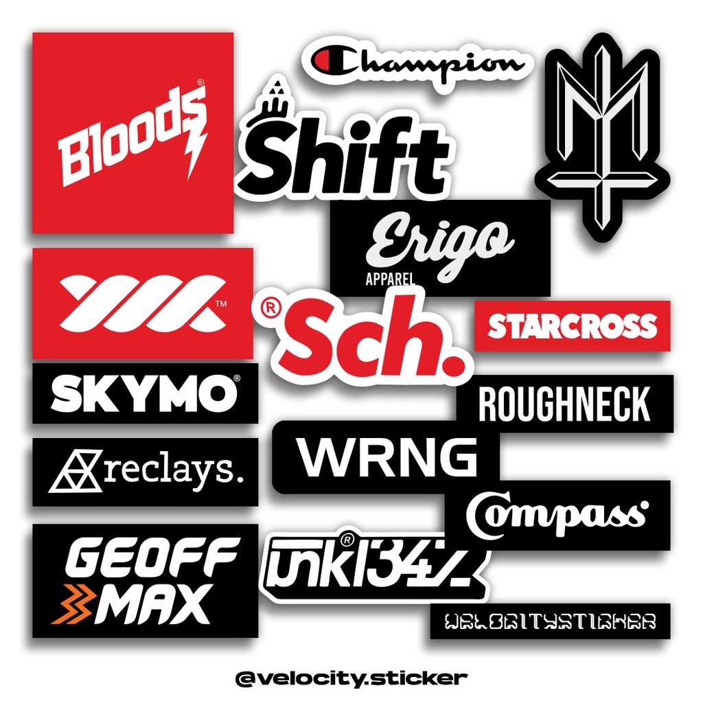 

STICKER PACK BRAND LOCAL - STIKER AESTHETIC LAPTOP, AKSESORIS HP, ANTI AIR, MOTIF,HELM,TUMBLER