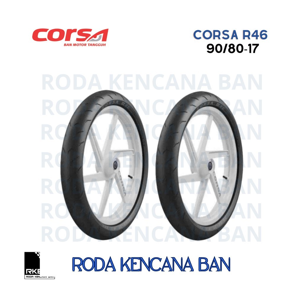 Ban Tubeless Corsa R46 Size 90/80 R17 - Ban Depan CBR 150R, CB150R,YAMAHA R15, MT-15