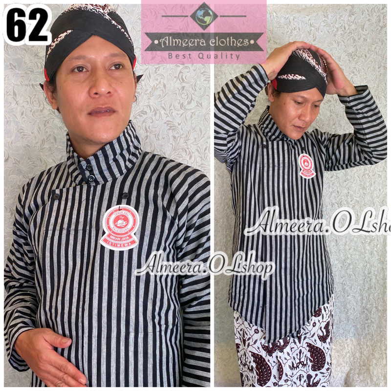 LURIK surjan lurik salur sedang hitam putih raja keong