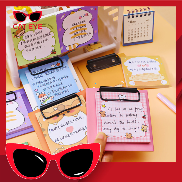 

PROMO - S6372 Sticky Notes Free Clipboard / Memo Pad Karakter Lucu / Catatan Klip Papan Kreatif / Aesthetic Clipboard Sticky Notes