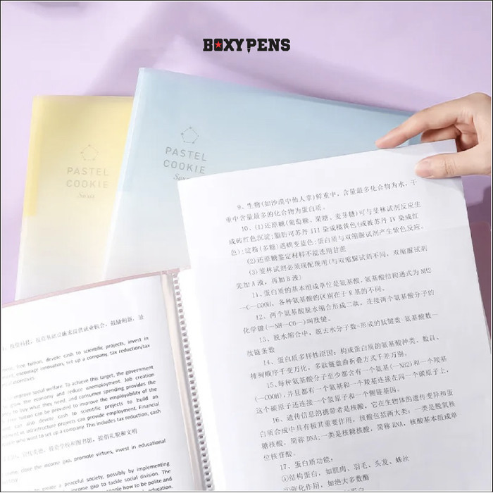 

Kokuyo Pastel Cookie Document File Transparant A4 - RY, 30 pocket