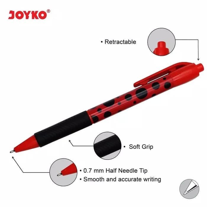 

Ball Pen Pulpen Pena Joyko BP-232 Savanna 4 0.7 mm 1 Box 12 Pcs