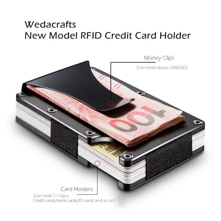 

Dompet Kartu Pria Metal Card Holder Card Wallet CC 34 - Silver