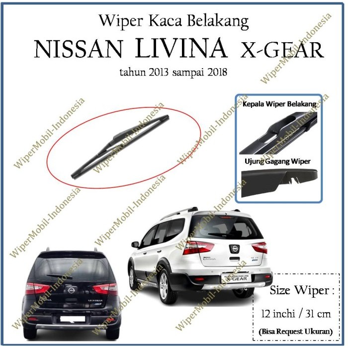 KokoWiper Wiper Belakang Nissan Livina X Gear XGear 2008 2009 2010 2011 2012