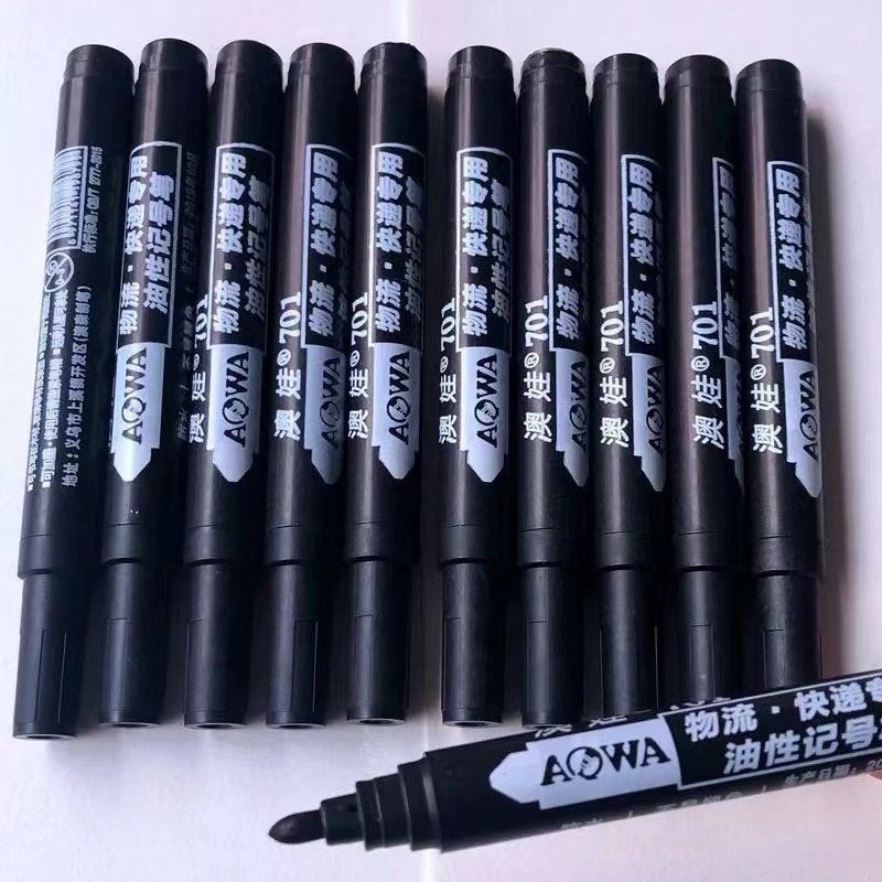 

100pcs Permanent Marker Pen Waterproof Ink Fine Point Black Blue Red Oil Ink 1.5mm Round Toe Fine Color Marker Pens