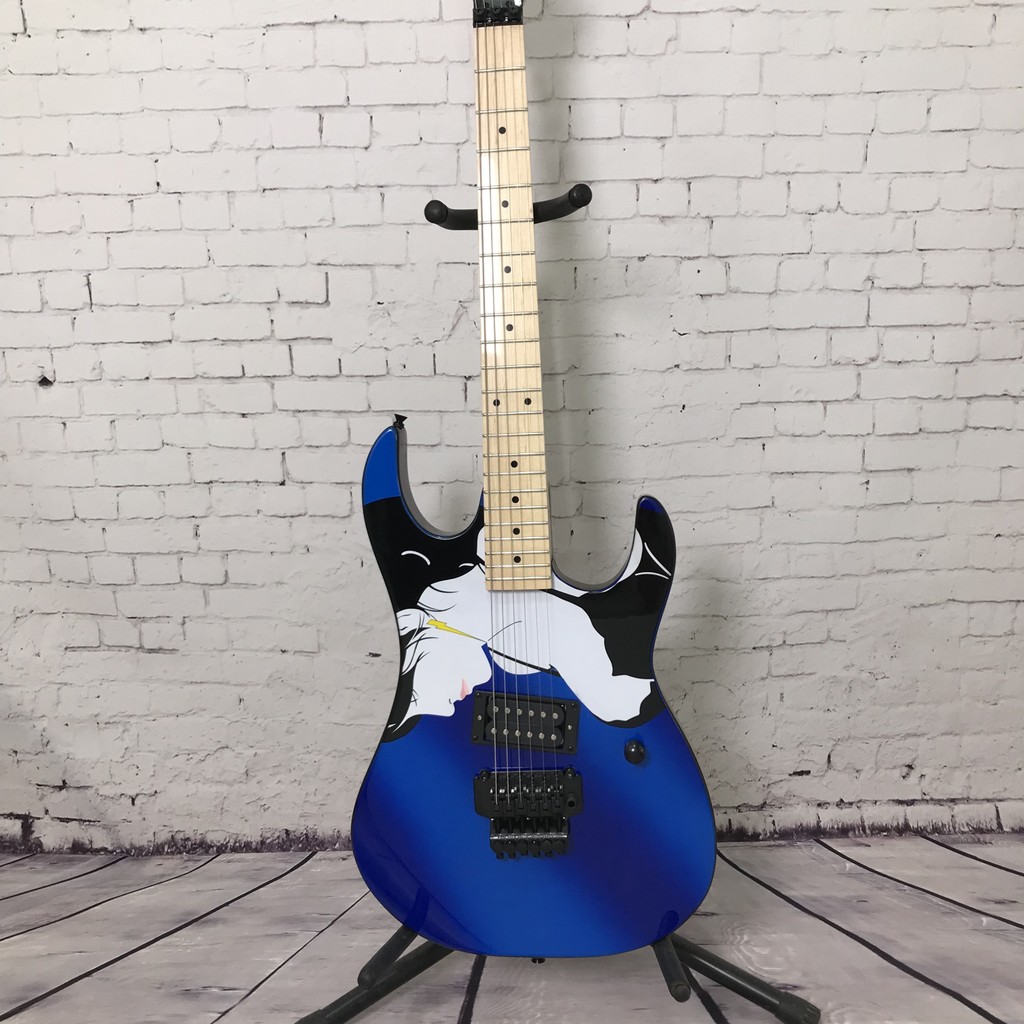 Chinese Electric Guitar Factory customization BC Rich bule beautiful woman