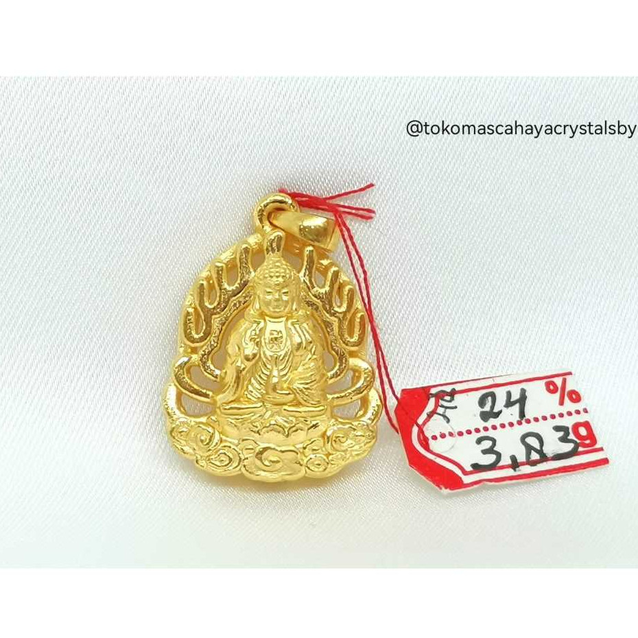 Liontin Emas Kwan Im 24k HK Hongkong 999% - Gold Pendant