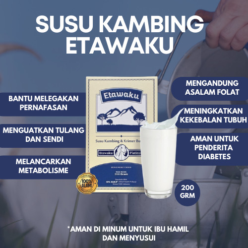 

SUSU KAMBING ETAWAKU PLATINUM MELEGAKAN PERNAFASAN DAN MENGUATKAN TULANG SERTA SENDI TINGKATKAN IMUN