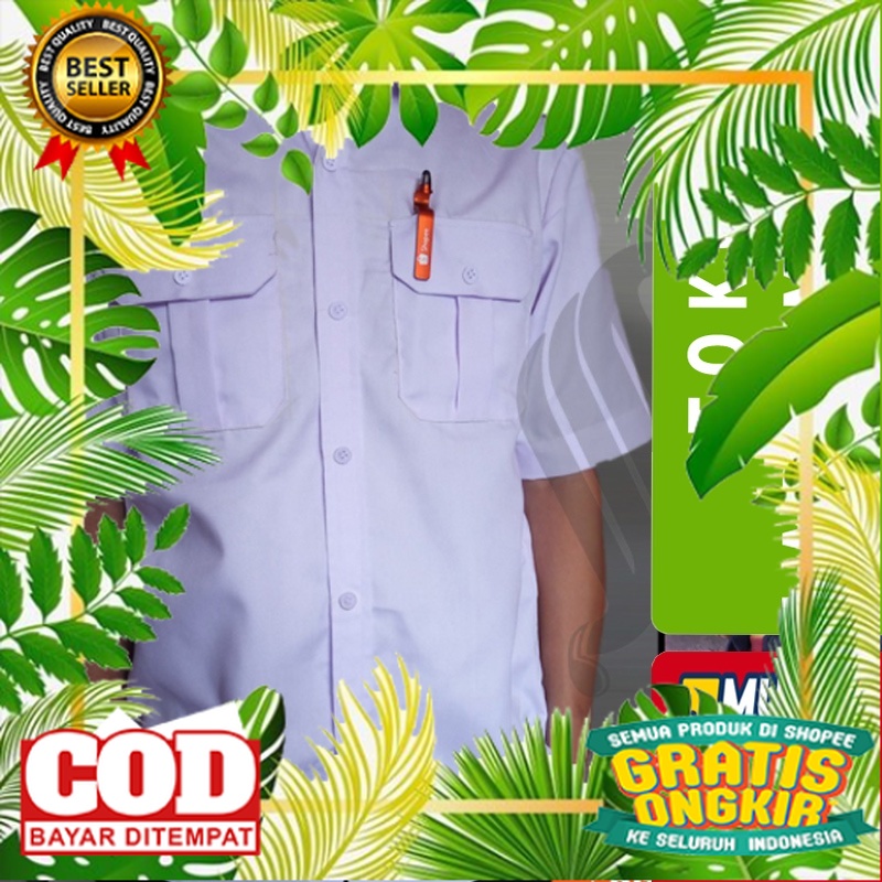 SERAGAM DINAS PDH KANTOR /(COD Bayar ditempat) Kemeja PDL /Seragam Putih PNS, Baju PNS, Baju PNS Pri