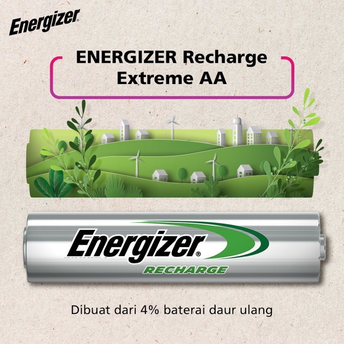 ENERGIZER - Baterai AA AAA Isi Uang Charge | Rechargabe Battery - AAA 700mAh, Isi 2