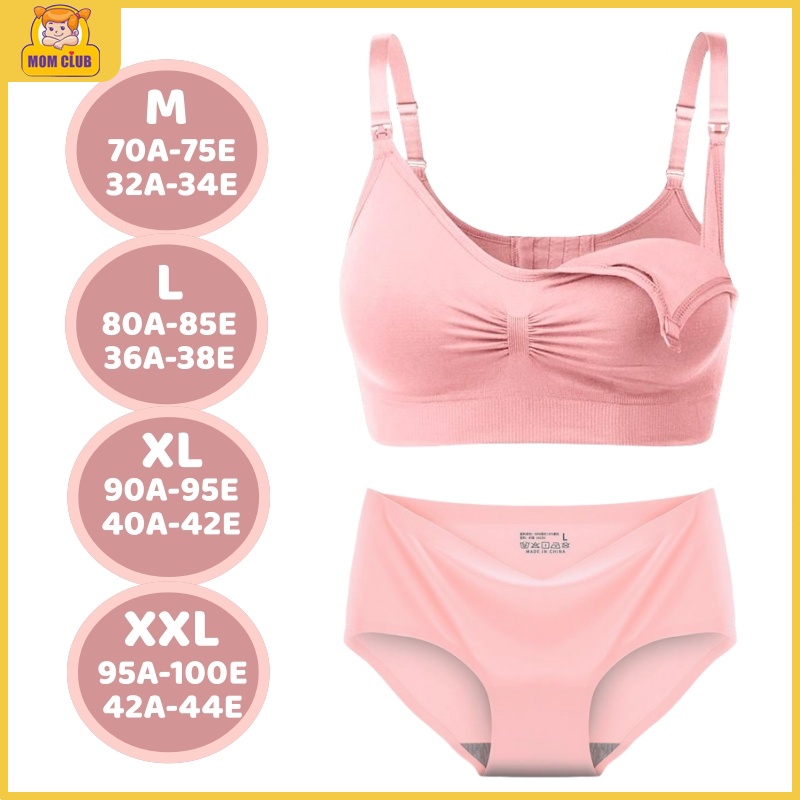 Bra Set Bra Menyusui Celana Dalam Hamil Jumbo Kancing Depan Tanpa Kawat Bh Ibu Menyusui Bahan Katun 