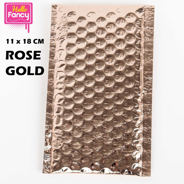 

Amplop Bubble Wrap / Amplop Packaging / Bubble Mailer 11 X 18 cm - Rose Gold