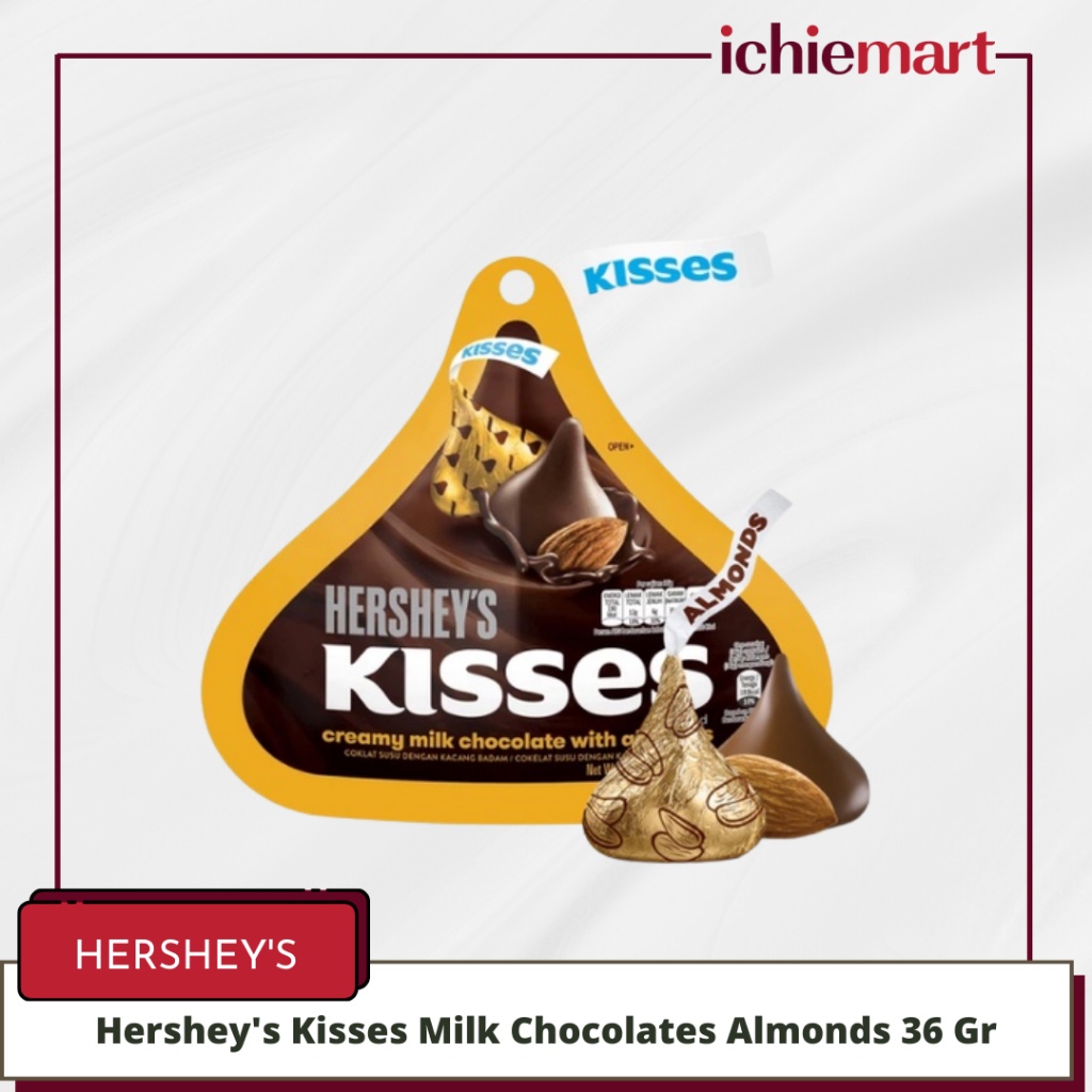 

Hershey's Kisses Milk Chocolates Almonds 36 Gr