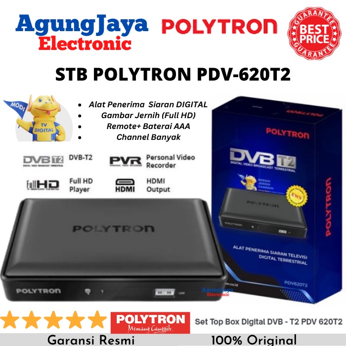 STB POLYTRON PDV-620T2 SET TOP BOX TV DIGITAL RECEIVER SHARP STB-DD001i SANEX 1801
