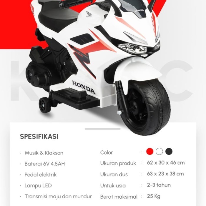 MOTORAN AKI ANAK PMBTOYS HONDA CBR 150 CC K615C-DISTRIBUTOR RESMI - Merah