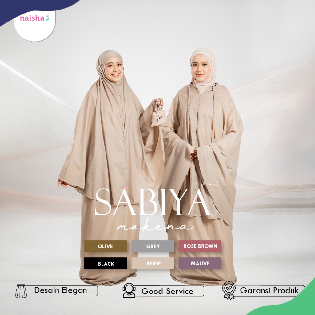 NAISHA OFFICIAL - Sabiya 2in1 Mukena | Mukena Travel | Mukena Mini Travelling
