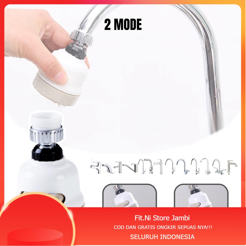 Sambungan Kran Air SWS Wastafel 360 Derajat 2 Mode Filter Keran Spray Busa Sprayer Sink Cuci Piring