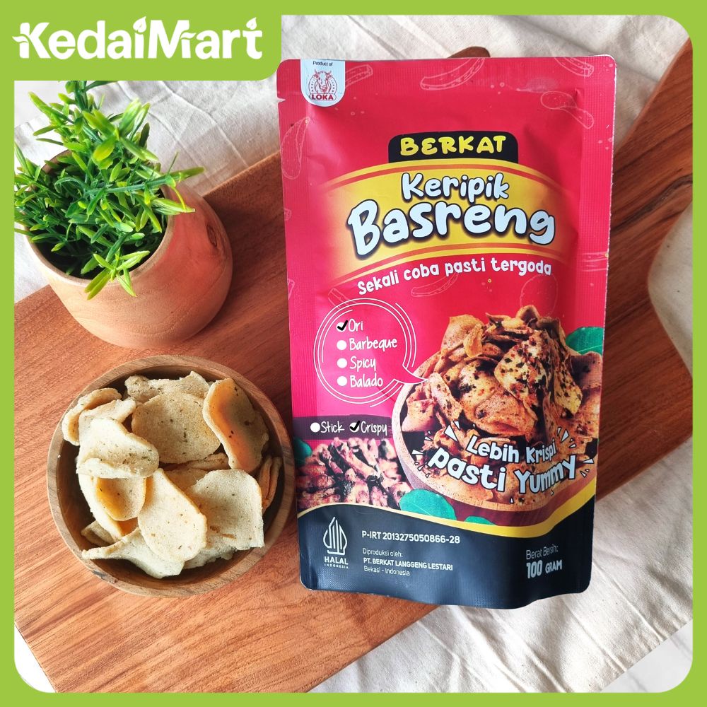 

Berkat Keripik Basreng Crispy Original Pouch 100 Gram
