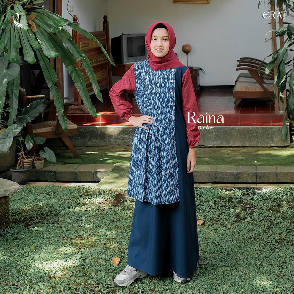 SYLLA RAINA DRESS ANAK PRINTING GAMIS RAYA SERIES TERBARU