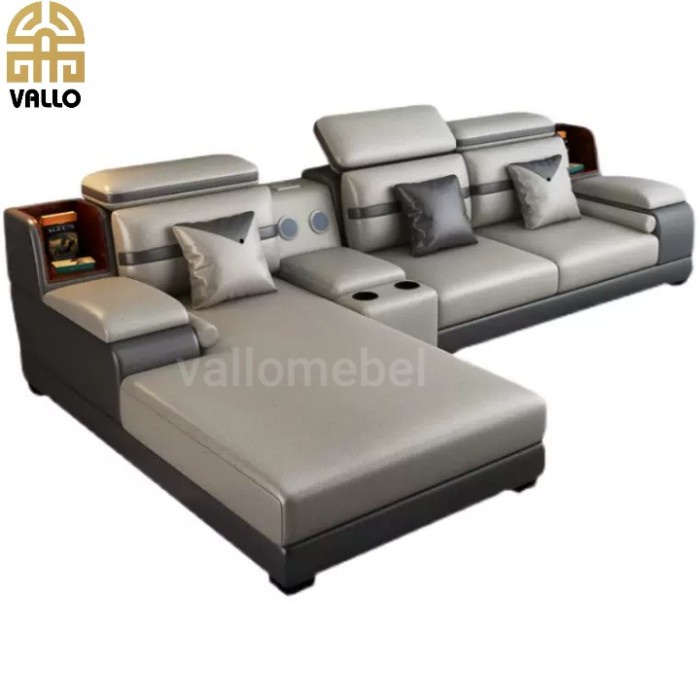PROMO BIG SALE Sofa Minimalis L - Kursi Ruang Tamu - Sofa Kulit Mewah - Sofa Bed