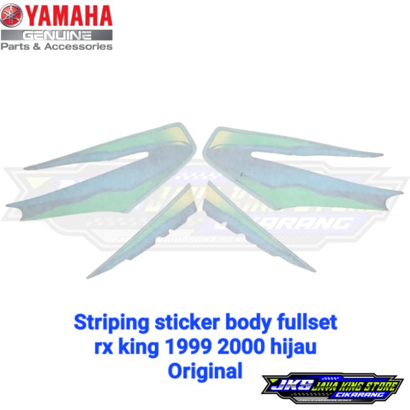Striping stiker body Rx king rxking 1999 2000 hijau fullset tangki dan box aki komplit Original