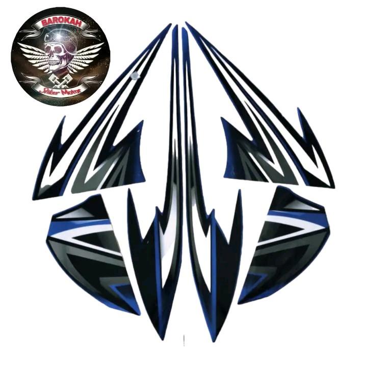 AJS AJS Striping stiker  Full Honda Tiger 2004 2005 biru stiker motor      Sticker Bisa Cod Full Bod