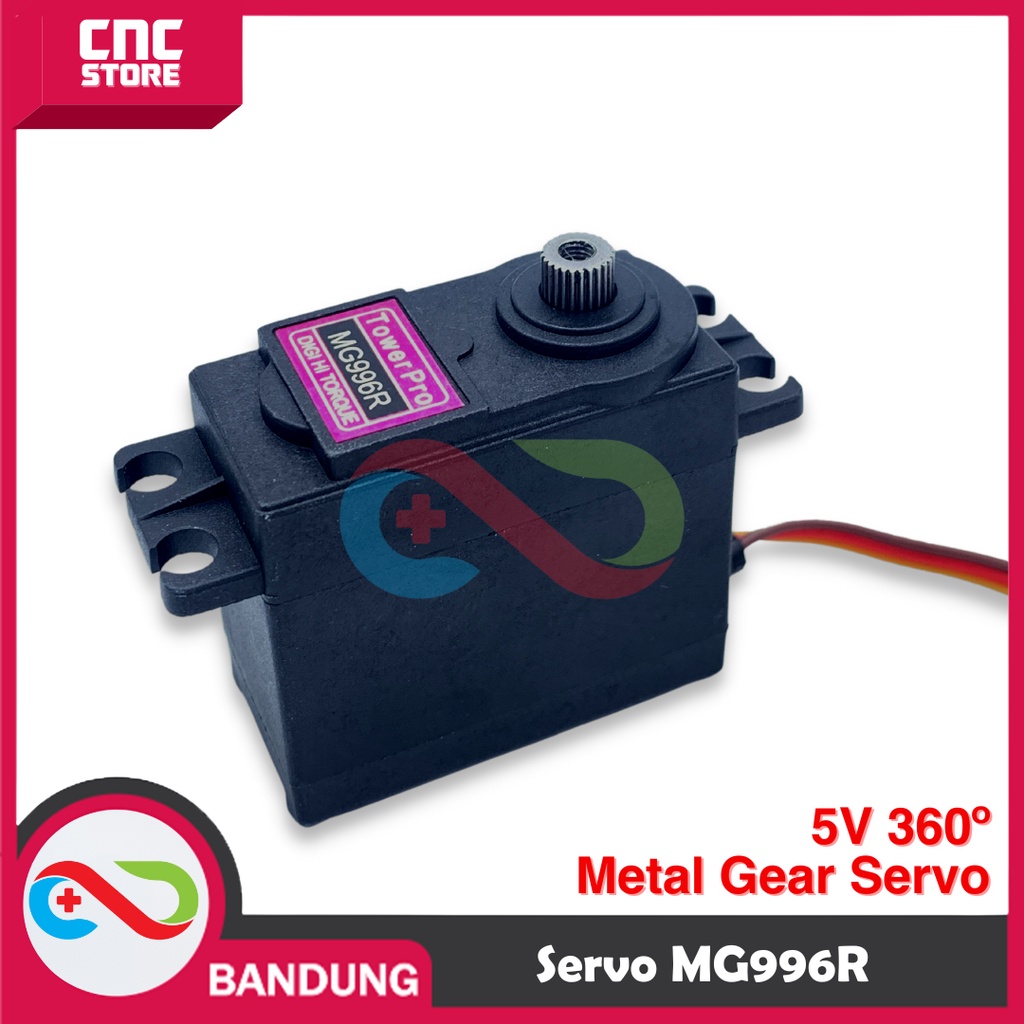 MOTOR SERVO MG996R MG996 METAL GEAR 360 DEGREE CONTINUOUS SERVO 360 DERAJAT