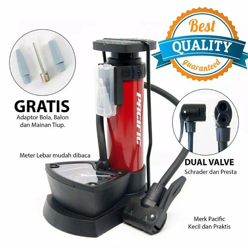 pompa sepeda / pompa injak / foot pump / bicycle pump pacific