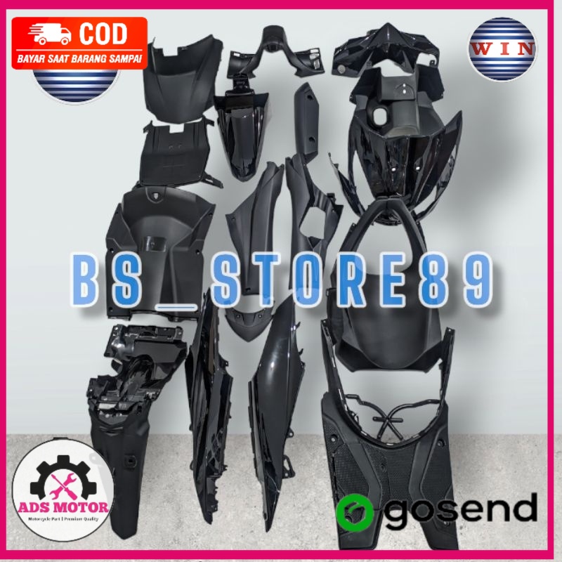 Full Body KOMPLIT Beat FI Hitam 2012 2013 2014 WIN / full body sepeda motor honda beat fi