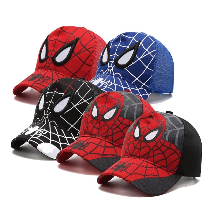 [ BEST SELLER ] - VS - TOPI SPIDERMAN ANAK IMPORT / TOPI ANAK LAKI-LAKI SPIDERMAN HAT KANVAS