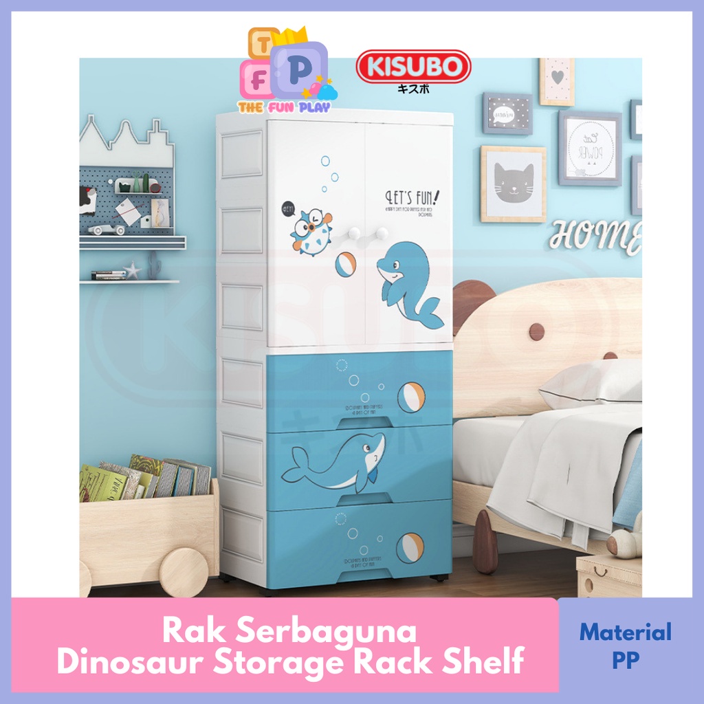 NEW TheFunPlay Lemari Plastik Pakaian Laci Susun Storage Cabinet Wardrobe Plastik Rak Susun Penyimpa