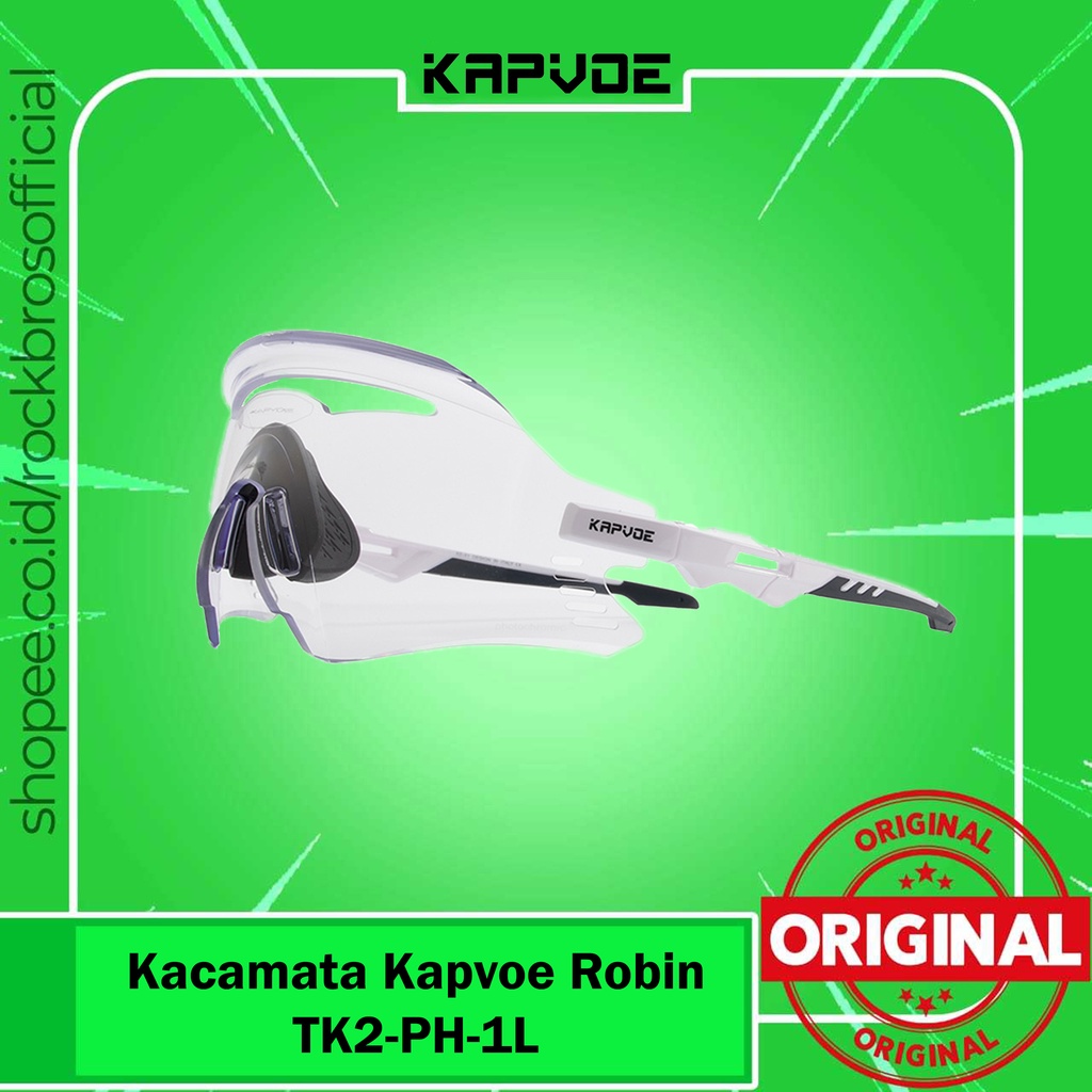 Kacamata Sepeda Kapvoe ROBIN TK2-PH-1L Kaca Mata Lensa Fotokromik Anti UV Sunglasses Photochromic Sp