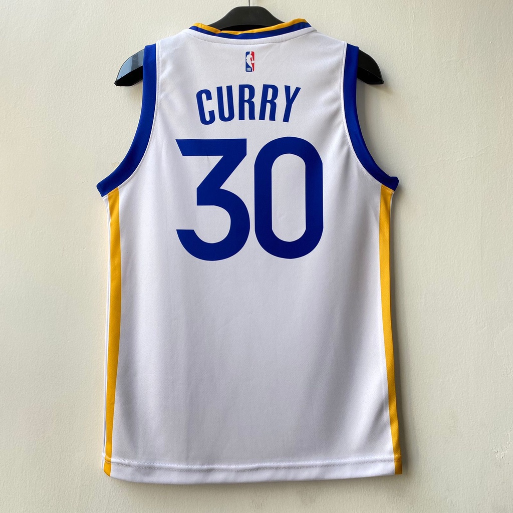 JERSEY BASKET STEPHEN CURRY GSW WARRIORS #30 WHITE PUTIH NBA SWINGMAN REVO REVO30 KAOS GAMETIME BAJU ATASAN