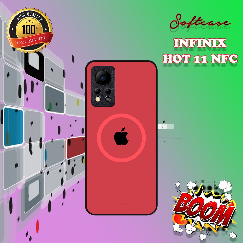 CUSTOM SOFTCASE & HARDCASE GLOSSY INFINIX HOT 11 - HOT 11 PLAY - HOT 10 [ PF37 ] MOTIF LOGO APPLE IP