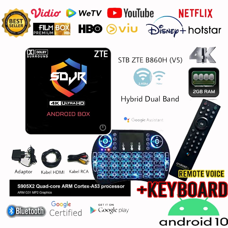 ( COD ) TERMURAH ANDROID BOX STB V5 ( B860 )  ANDROID OS 10 SMART TV FULL ROOT PREMIUM