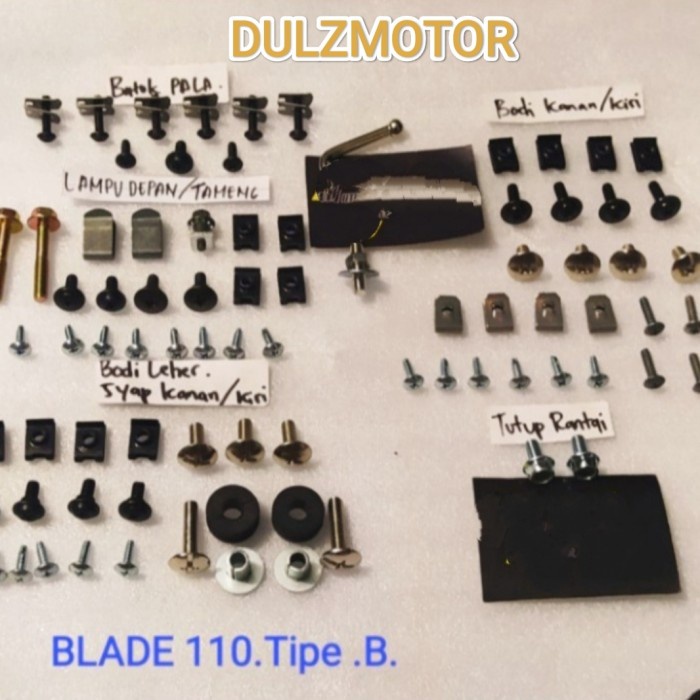 Baud Fullset Bodi Honda Blade Lama Baut motor lengkap