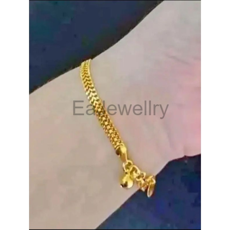 gelang titanium berlapis emas 24k terbaru
