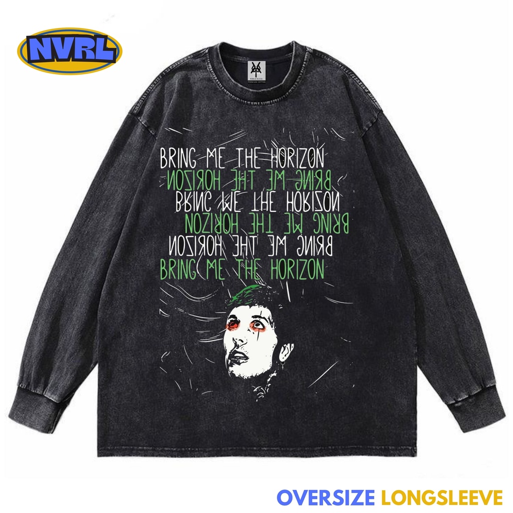 Kaos oversize longsleeve bmth oliver sykes look the darkness washed washing vintage tee