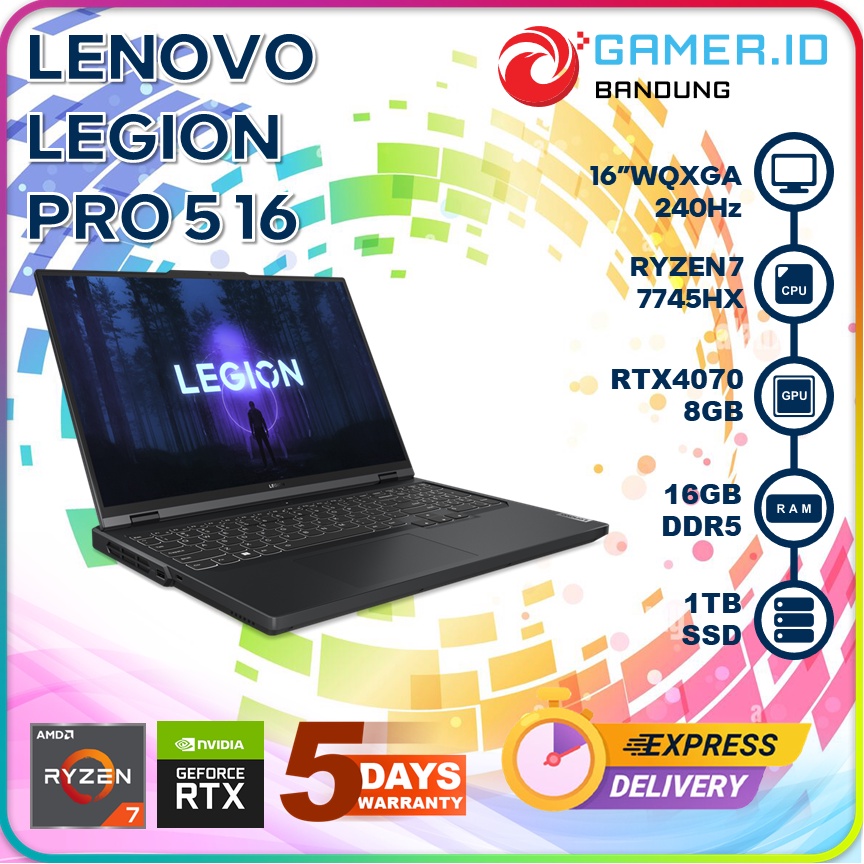 LENOVO LEGION PRO 5 16 R7 7745HX RTX4070 16GB 1TB 16.0WQXGA 240HZ